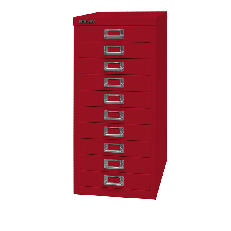 29er 27.9cm Wide 10 -Drawer File Cabinet, Cardinal red
