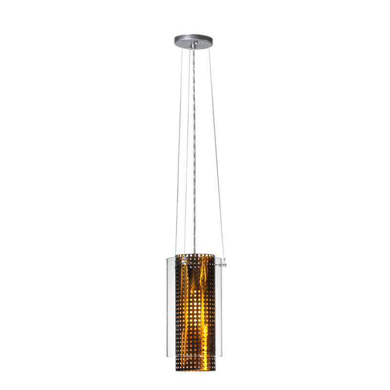 Luminaire suspendu cylindrique à 1 lumière Andelynn Matriz