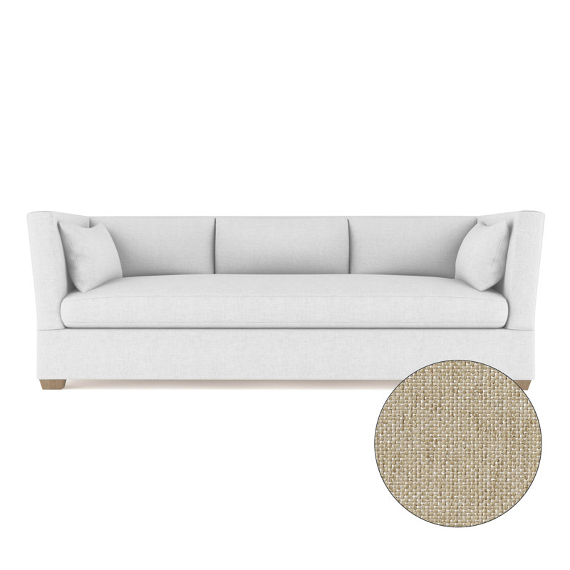 Canapé Rivington, H 31 po x l 96 po x P 37 po, Lin huître Pebble Weave, Patiné