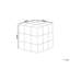 Lizette 30cm Wide Tufted Square Solid Colour Cube Ottoman