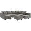Canapé modulaire modulaire en forme de U avec repose-pieds avec rangement-72249840