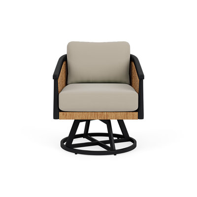 Galloway Swivel Lounge Chair In Tortoiseshell Finish