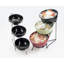 Iron Black Three Tier Round Bowl Stand-876754600