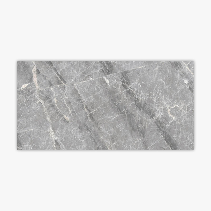 Nambia 12" x 24" Porcelain Marble Look Wall & Floor Tile, Gray
