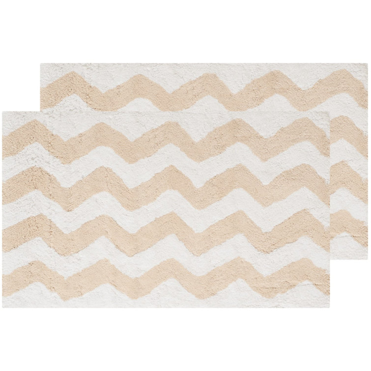 Tapis blé/blanc touffeté à la main Wadley