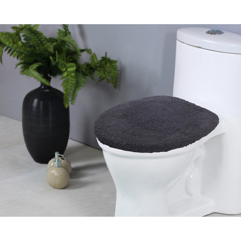 Couvercle de toilette 100% coton, Gris
