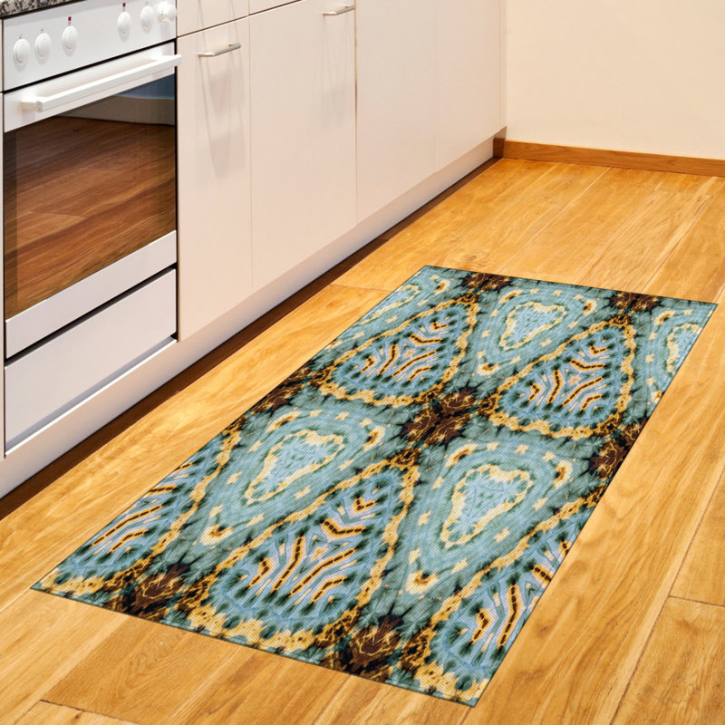 Ethnic High Density Long Fiber Poly Threads Decorative Area Rug Carpet, Rectangle 2'7" x 5'