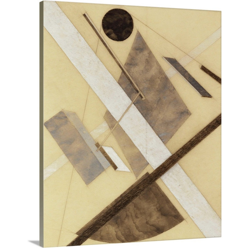 Proun: Path of Energy and Dynamic Flows, c.1920, impression sur toile par Eliezer Markowich Lissitzky, Toile tendue