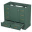 Base de meuble-lavabo vert 36 po avec six tiroirs et tablette réglable | Idée cadeau