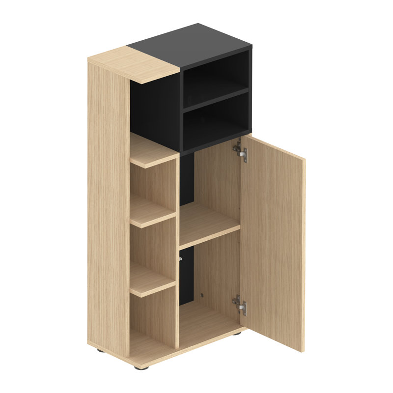 Lakecia Bathroom Cabinet, Light Oak/Black
