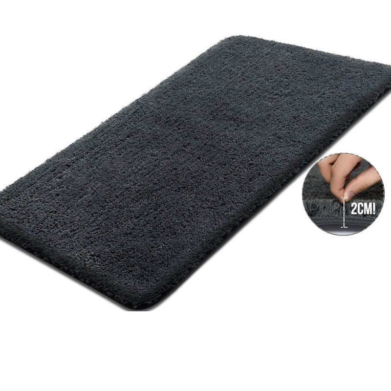 Rectangle Bath Mat, 70cm, 120cm, Dark Grey