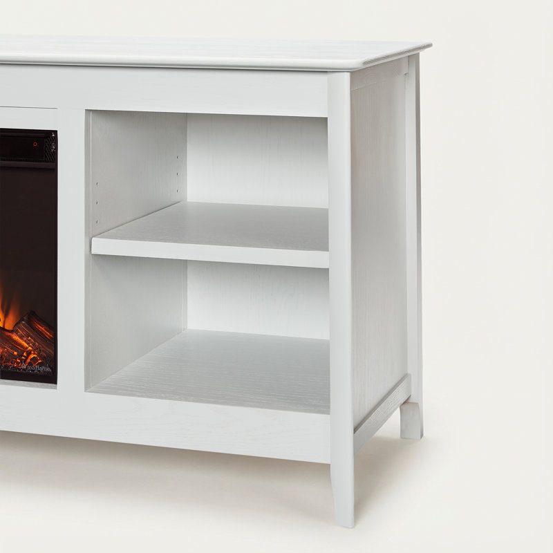 Fraley 68" Electric Fireplace TV Stand, Whitewash