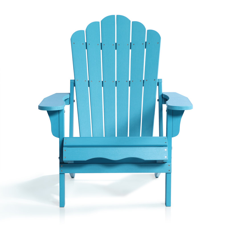 Chaise Adirondack pliante en plastique Henninger, Bleu turquoise
