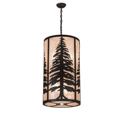 Luminaire suspendu cylindrique 10 lumières