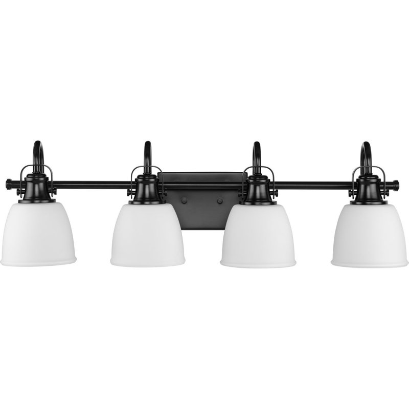 4 - Light Dimmable Vanity Light, Matte Black