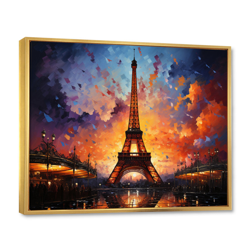«Malaikha Carousels in Paris», reproduction sur toile, H 12 po x l 20 po, Cadre flottant doré