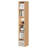 Trammell 6-Tier Open Tall Skinny Bookshelf, Floor Standing Bookcase Storage Shelves-127406028