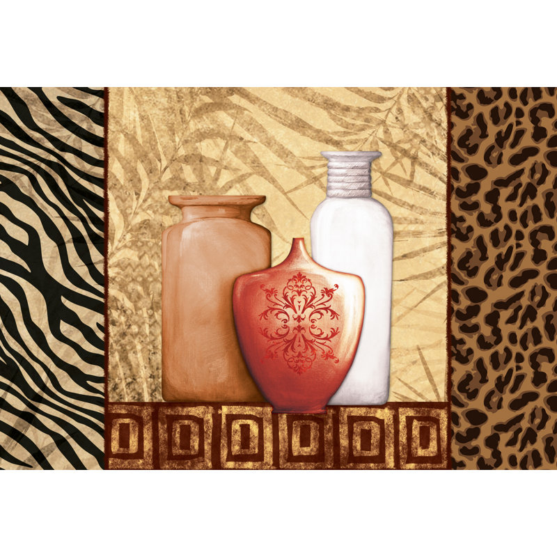 Ethnic Pots 5 - Wrapped Canvas Print, 30cm H x 46cm W x 3.8cm D