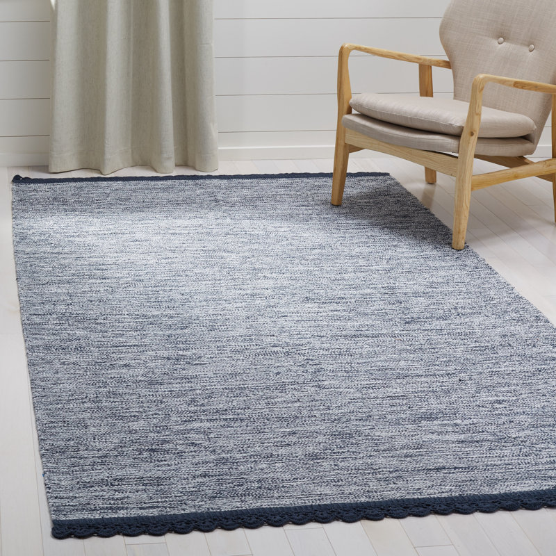 Mohnton Hand Woven Cotton Solid Color Rug, Rectangle 5' x 8'