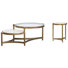 Thurlow Shaped Cocktail Table With 2 Accent Table