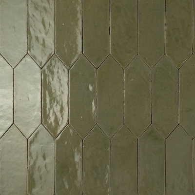 Morokko 2.5" x 8" Handmade Zellige Picket Glossy Wall Tile