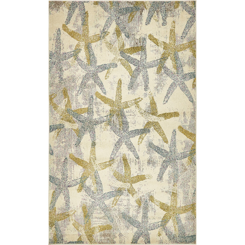 Tapis bleu / vert Esposito, Rectangle 5 pi 1 po x 8 pi