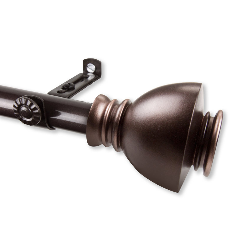 Tringle à rideaux simple Haubstadt, Cacao, 18" - 28"