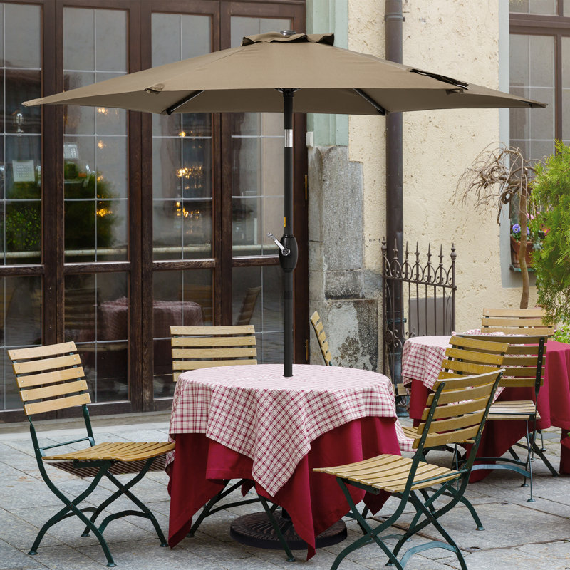 Parasol de marché 90 po Daljeet, Taupe