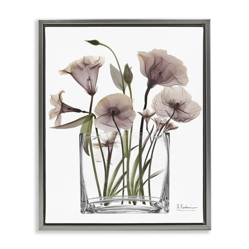 Cadre flottant moderne et élégant, design par Albert Koetsier, Cadre flottant gris lustré, H 31 po x l 25 po