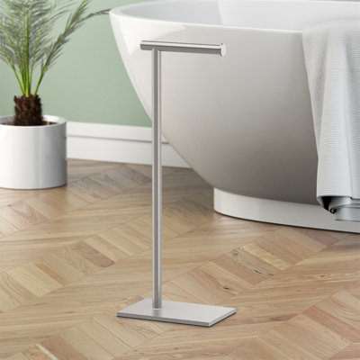 Latitude II Free Standing 21.25"H Toilet Paper Holder with Weighted Base | Toilet Paper Roll Holder Stand