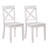Bronxton 17" Wide Walnut Wood Country Farmhouse Cross Back Dining Chairs-323251409