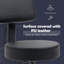 Backed Adjustable Height Industrial Stool