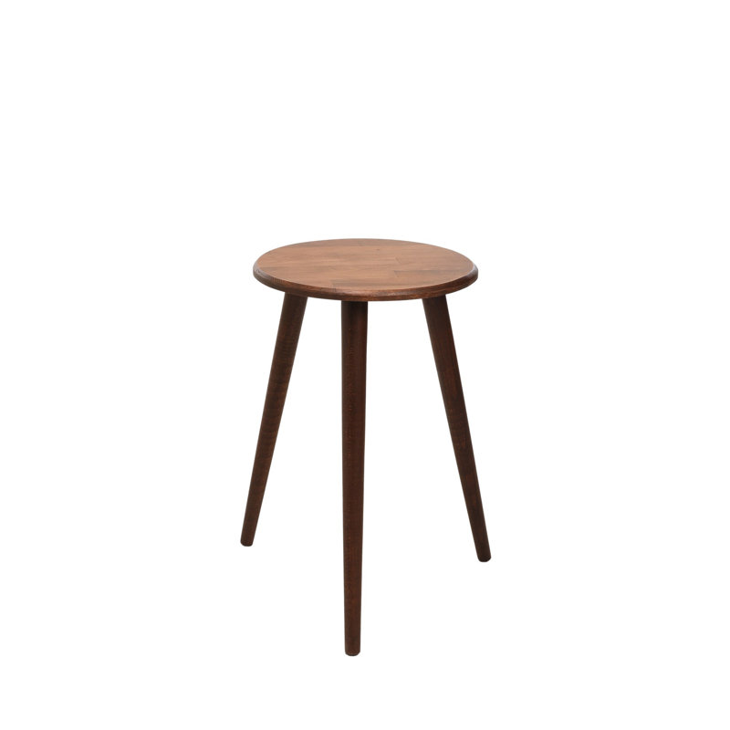 Table de bout en bois massif Thurlo, Noyer, Noyer foncé