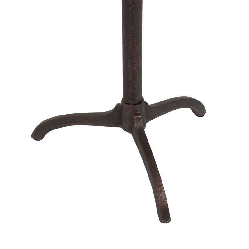 Thora Cast Aluminum Round Side Table, Bronze