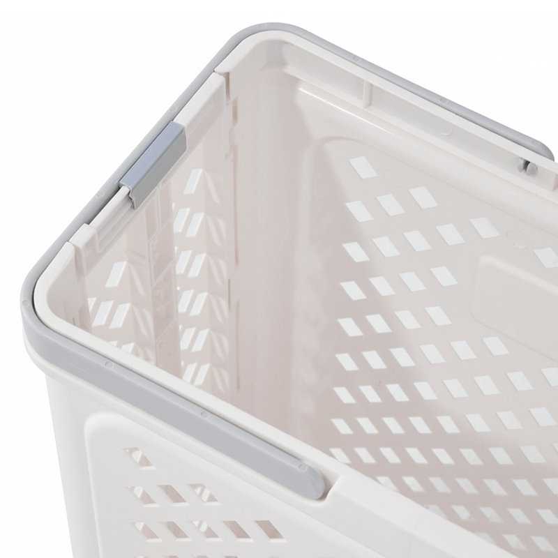Decorative Basket, 47cm H x 35cm W x 18cm D, White