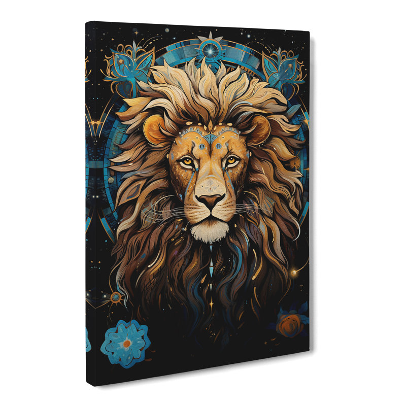 Leo Zodiac Hard Edge - Wrapped Canvas, 76cm H x 50cm W x 3cm D