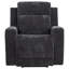 Fauteuil inclinable électrique Kennett gris foncé en chenille-1391470065