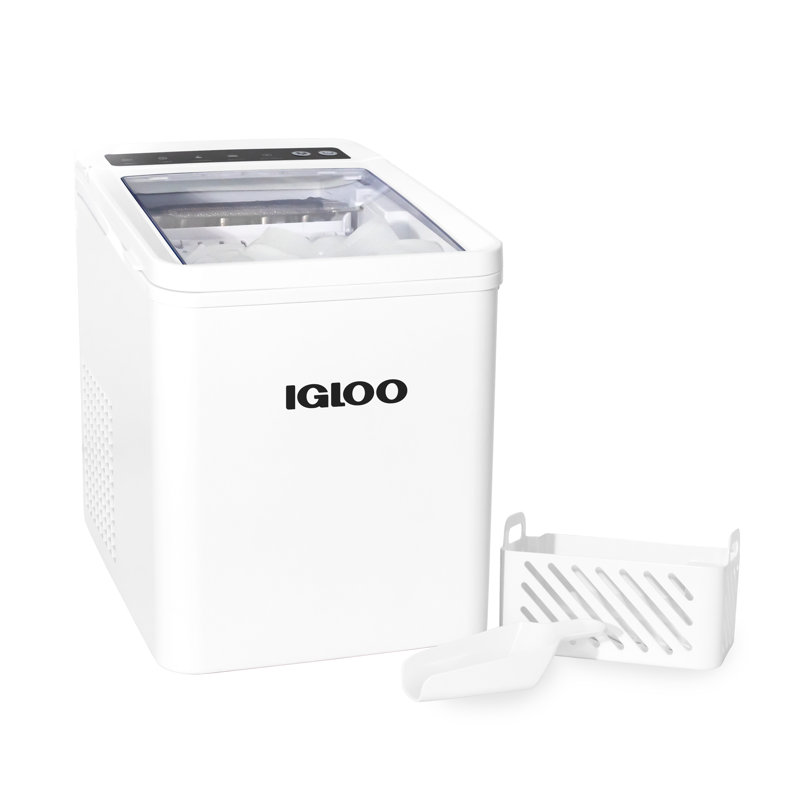Machine à glaçons de comptoir portative automatique 26 livres Igloo, blanc, Blanc