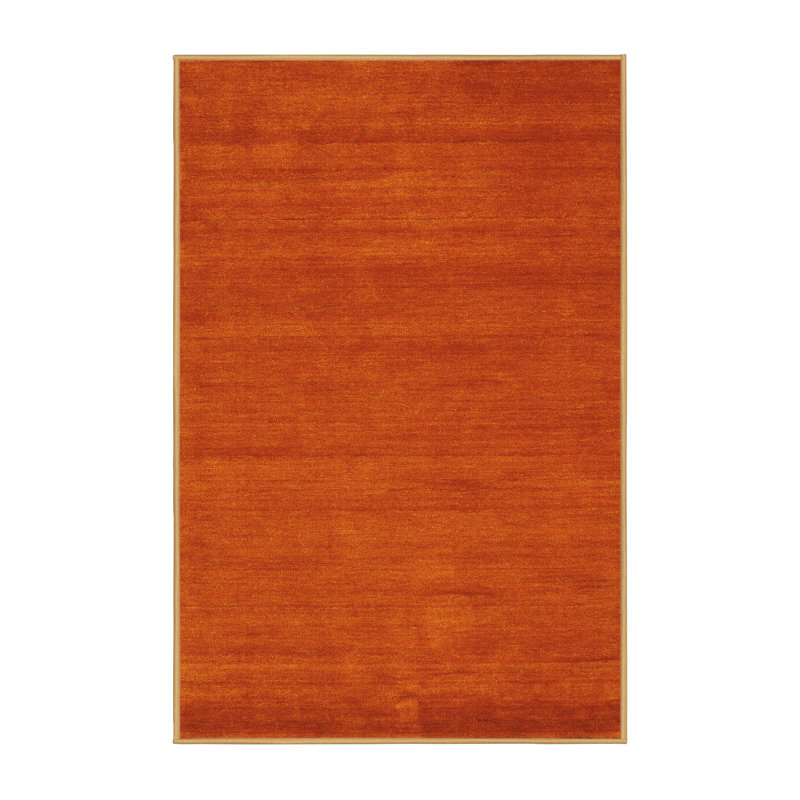 Tapis contemporain 86 jaune lavable à la machine, Rectangle 2 pi x 3 pi