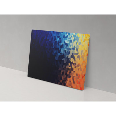 Triangles Of Colour - Wrapped Canvas Painting
