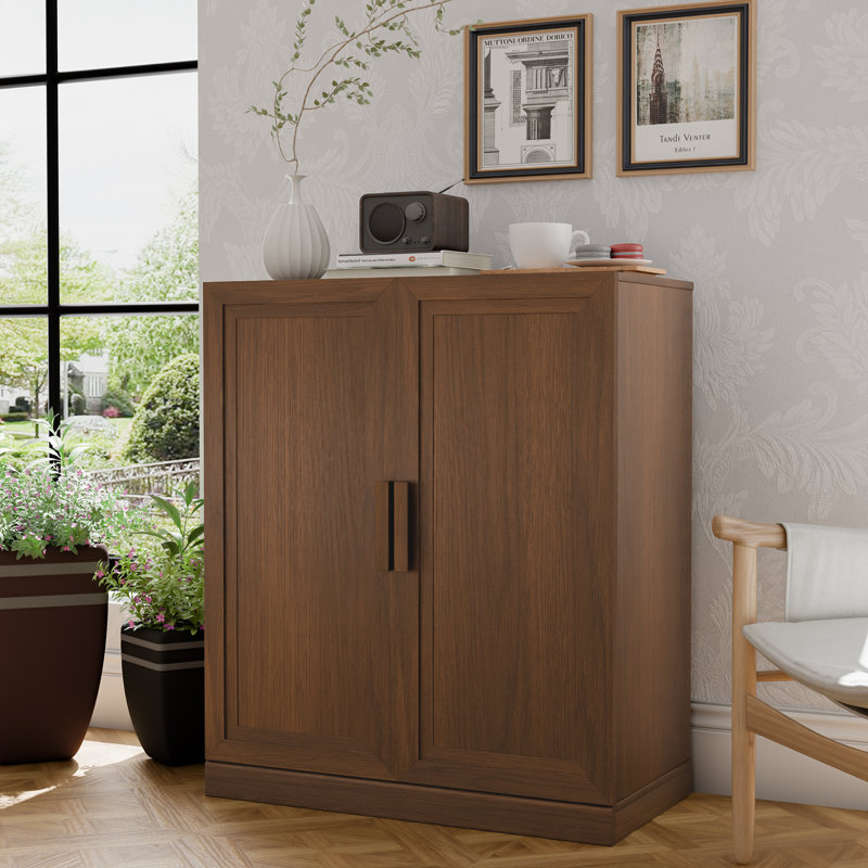 Tonya 2 - Door Accent Cabinet, Walnut, 36" H x 31" W x 16" D