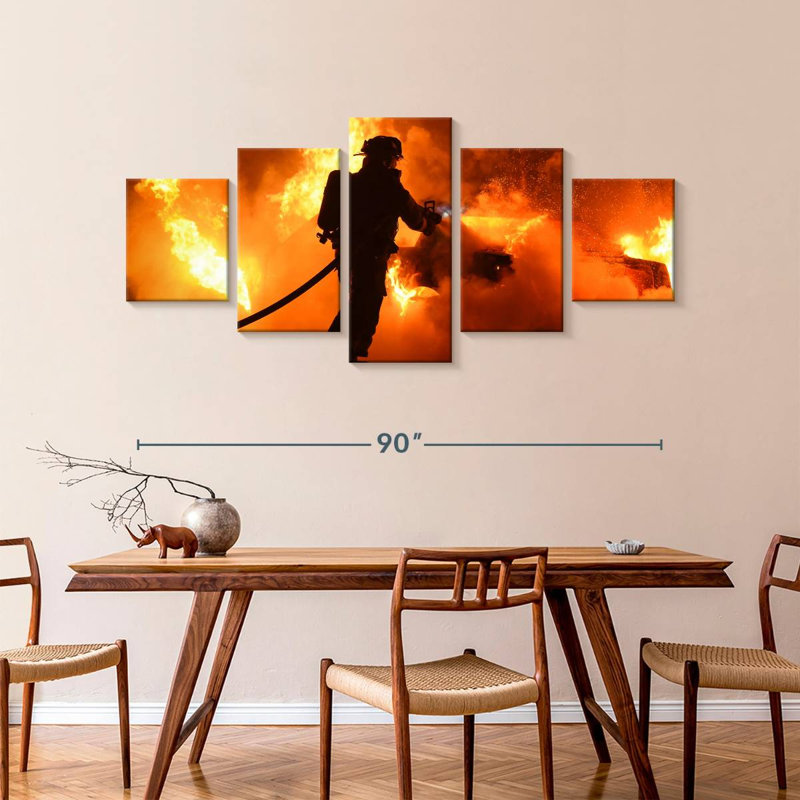 Fireman, 42" H x 92" W