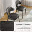 Chaise de salle à manger rétro en similicuir et métal-1520081801