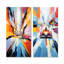Coloré cubisme 24 heures Le Man Race Track I - ensemble de 2 impressions sur toile-1434528240-1434528246