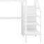 Structure de lit mezzanine en métal avec bureau en L, garde-robe, ports de charge à DEL et USB