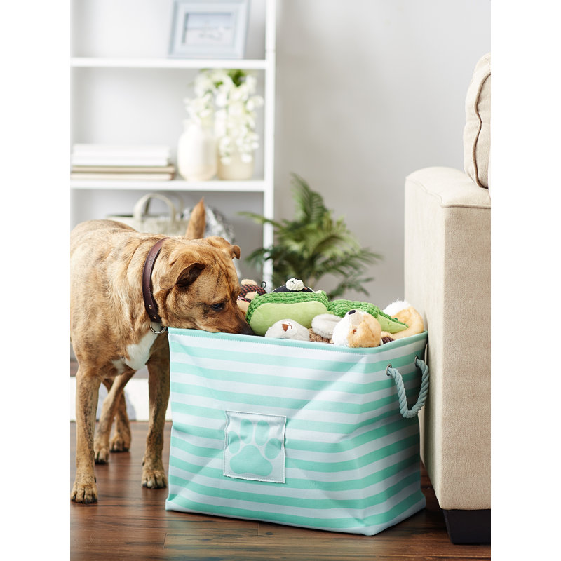 Cube en tissu pour animaux de compagnie, H 15 po x l 17,75 po x P 12 po, Aqua