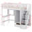 Imantas Kids Twin Loft Bed with Drawers-2144086729