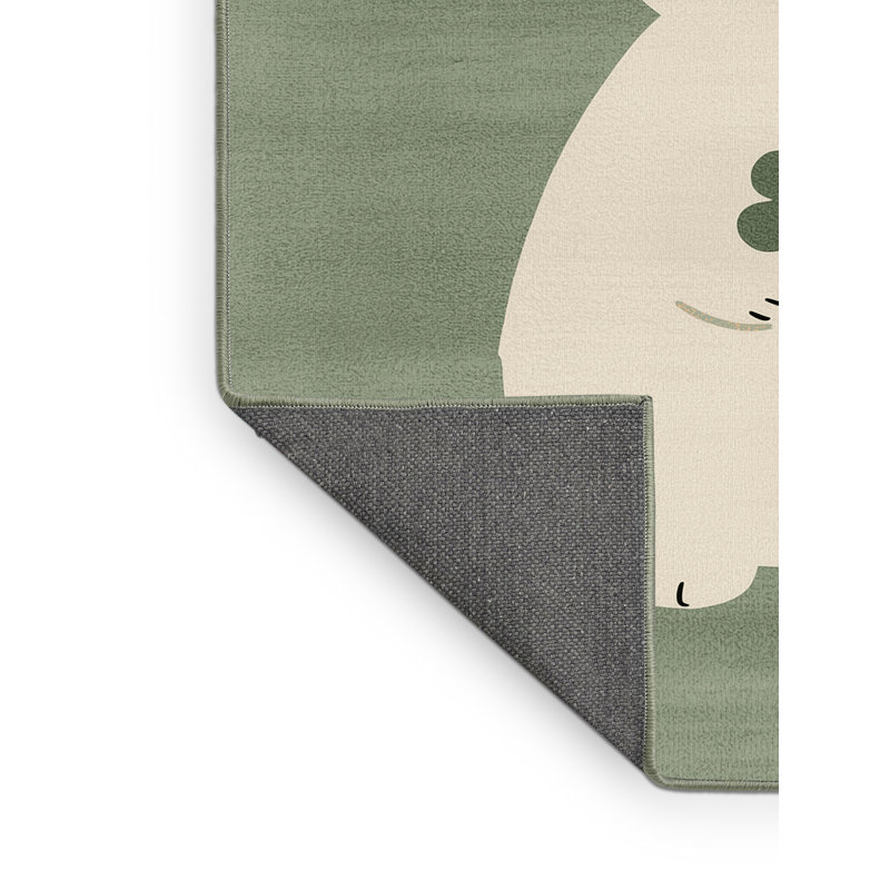 Soft Plush Faning St Patties Modern & Contemporary Abstract Area Rug in Green – Binding, 7x10