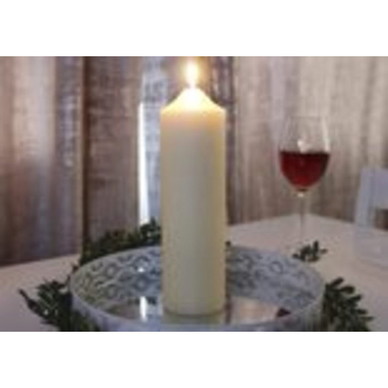 Vanilla Scented Pillar Candle, 24cm H x  7cm W x 7cm D