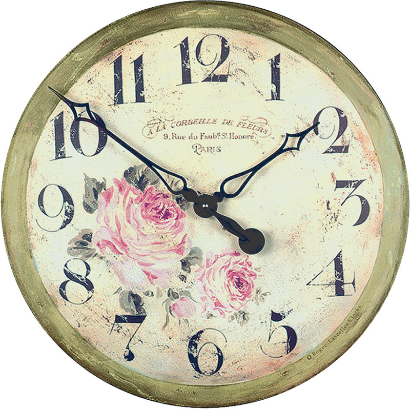 Large Florist Wall Clock - 49.6cm